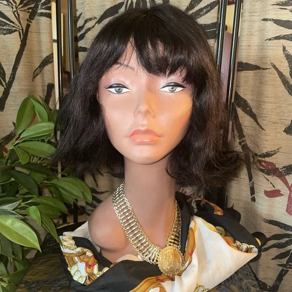 “Aoki” Short Human hair Wig 10”
